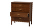 Baxton Studio Danette Bobbin Wood 4-Drawer Chest