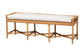 bali & pari Adonia Natural Rattan Accent Bench with Cushioned Seat