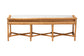 bali & pari Adonia Natural Rattan Accent Bench with Cushioned Seat