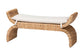 bali & pari Agave Woven Seagrass Bench with Removable Cushion