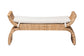 bali & pari Agave Woven Seagrass Bench with Removable Cushion