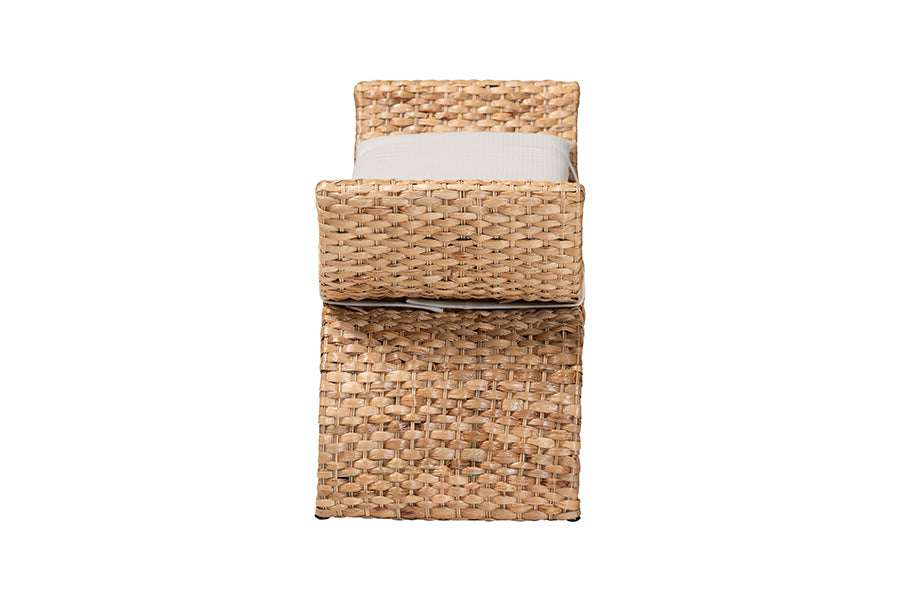 bali & pari Agave Woven Seagrass Bench with Removable Cushion