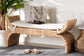 bali & pari Agave Woven Seagrass Bench with Removable Cushion