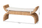 bali & pari Agave Woven Seagrass Bench with Removable Cushion