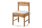 bali & pari Elvera Woven Seagrass and Mahogany Wood Dining Chair