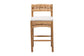 bali & pari Elvera Woven Seagrass and Mahogany Wood Counter Stool