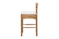 bali & pari Elvera Woven Seagrass and Mahogany Wood Counter Stool
