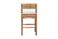 bali & pari Elvera Woven Seagrass and Mahogany Wood Counter Stool