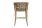 bali & pari Vellon Woven Seagrass and White Wash Mahogany Wood Counter Stool