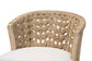 bali & pari Vellon Woven Seagrass and White Wash Mahogany Wood Counter Stool