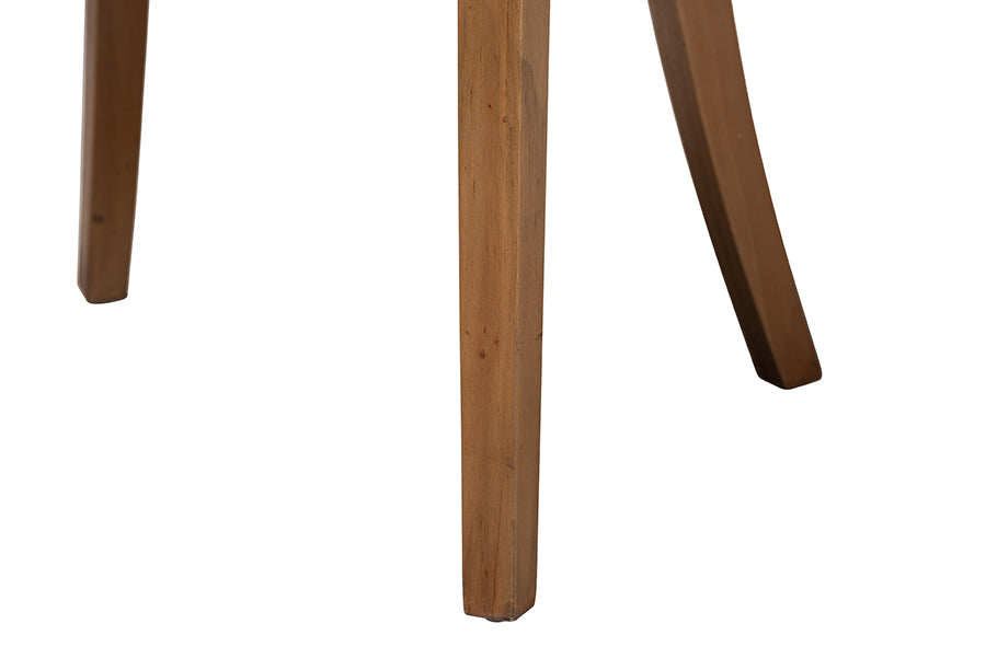 bali & pari Varen Seagrass and Mahogany Wood Dining Chair