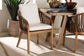 bali & pari Varen Seagrass and Mahogany Wood Dining Chair