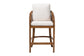 bali & pari Varen Seagrass and Mahogany Wood Counter Stool