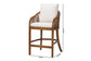 bali & pari Varen Seagrass and Mahogany Wood Counter Stool