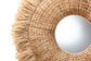 bali & pari Ashra Natural Rattan and Seagrass Wall Mirror with Fringe Edge Border