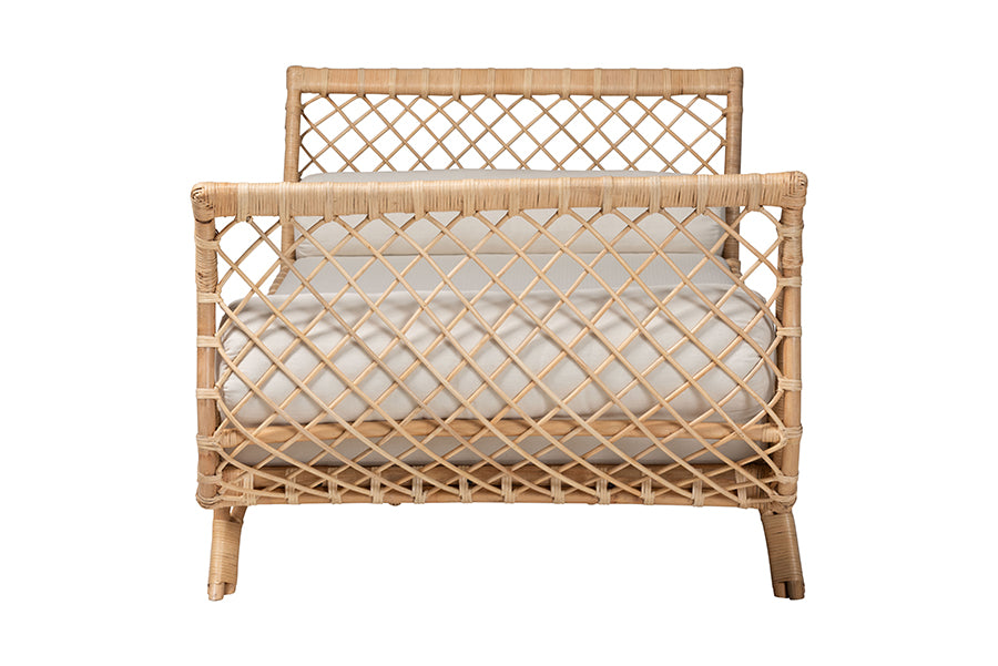 bali & pari Philana Natural Rattan Daybed with Cushions