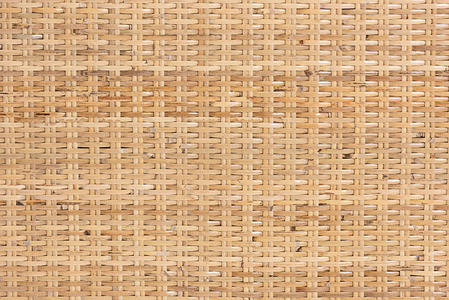 bali & pari Kalimantan Natural Rattan Coffee Table with Shelf, Square