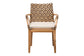 bali & pari Storsel Natural Rattan and Teak Wood Dining Chair, Two-Tone Brown