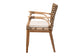 bali & pari Storsel Natural Rattan and Teak Wood Dining Chair, Two-Tone Brown
