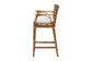 bali & pari Storsel Natural Rattan and Teak Wood Counter Stool, Two-Tone Brown