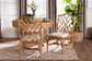 bali & pari Cedric Natural Rattan 2-Piece Dining Chair Set with Cushioned Seat