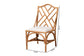 bali & pari Cedric Natural Rattan 2-Piece Dining Chair Set with Cushioned Seat