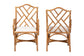 bali & pari Cedric Natural Rattan 2-Piece Dining Armchair Set with Cushioned Seat