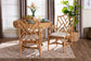 bali & pari Cedric Natural Rattan 2-Piece Dining Armchair Set with Cushioned Seat