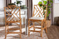 bali & pari Cedric Natural Rattan Counter Stool with Cushioned Seat