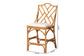 bali & pari Cedric Natural Rattan Counter Stool with Cushioned Seat