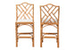 bali & pari Cedric Natural Rattan Bar Stool with Cushioned Seat
