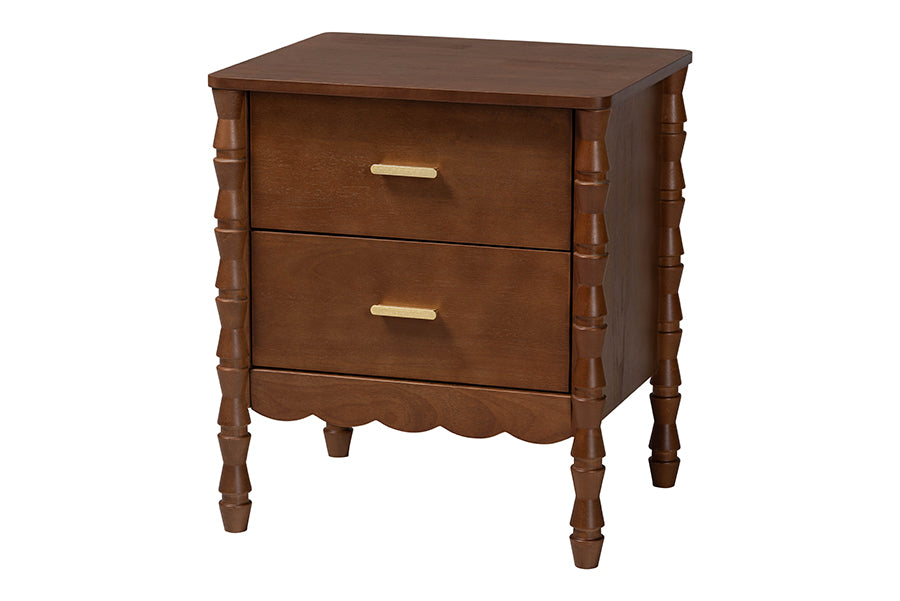 Baxton Studio Danette Bobbin Wood 4-Piece Canopy Bedroom Set, Queen