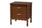 Baxton Studio Danette Bobbin Wood 4-Piece Canopy Bedroom Set, Queen