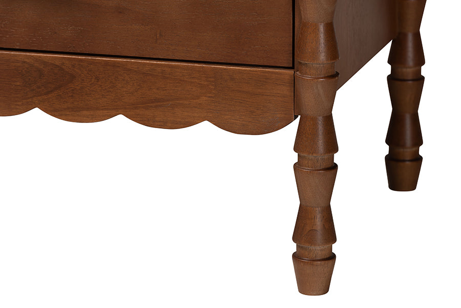 Baxton Studio Danette Bobbin Wood 4-Piece Canopy Bedroom Set, Queen