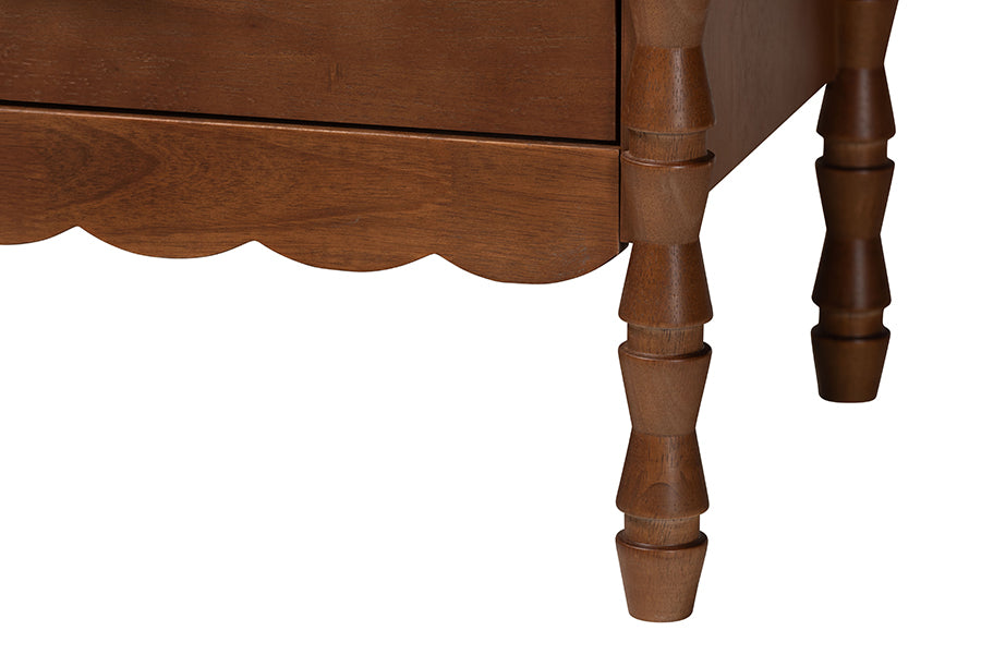Baxton Studio Danette Bobbin Wood 5-Piece Canopy Bedroom Set, Queen