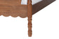 Baxton Studio Danette Bobbin Wood Canopy Bed, Queen