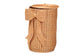 bali & pari Creusa Natural Rattan Laundry Basket with Bow Detail, Tall