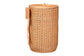 bali & pari Creusa Natural Rattan Laundry Basket with Bow Detail, Tall