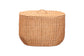 bali & pari Creusa Natural Rattan Laundry Basket with Bow Detail, Wide