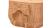 bali & pari Creusa Natural Rattan Laundry Basket with Bow Detail, Wide