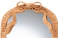 bali & pari Creusa Natural Rattan Accent Mirror with Bow Detail, Arch