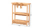 bali & pari Creusa Natural Rattan 2-Tier Wall Shelf with Bow Detail