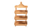 bali & pari Asante Natural Rattan 3-Tier Display Shelf with Pagoda Top