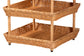 bali & pari Asante Natural Rattan 3-Tier Display Shelf with Pagoda Top