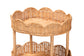 bali & pari Bulana Natural Rattan 3-Tier Rolling Storage Cart