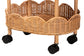 bali & pari Bulana Natural Rattan 3-Tier Rolling Storage Cart