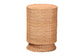 bali & pari Dorielle Natural Rattan End Table with Two Shelves