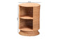 bali & pari Dorielle Natural Rattan End Table with Two Shelves