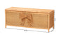 bali & pari Creusa Natural Rattan Storage Bench with Bow Detail