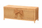 bali & pari Creusa Natural Rattan Storage Bench with Bow Detail